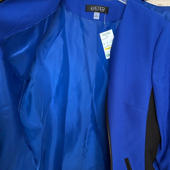 NWT Kasper Royal Blue and Black Women's Suit - Picture 14 of 16